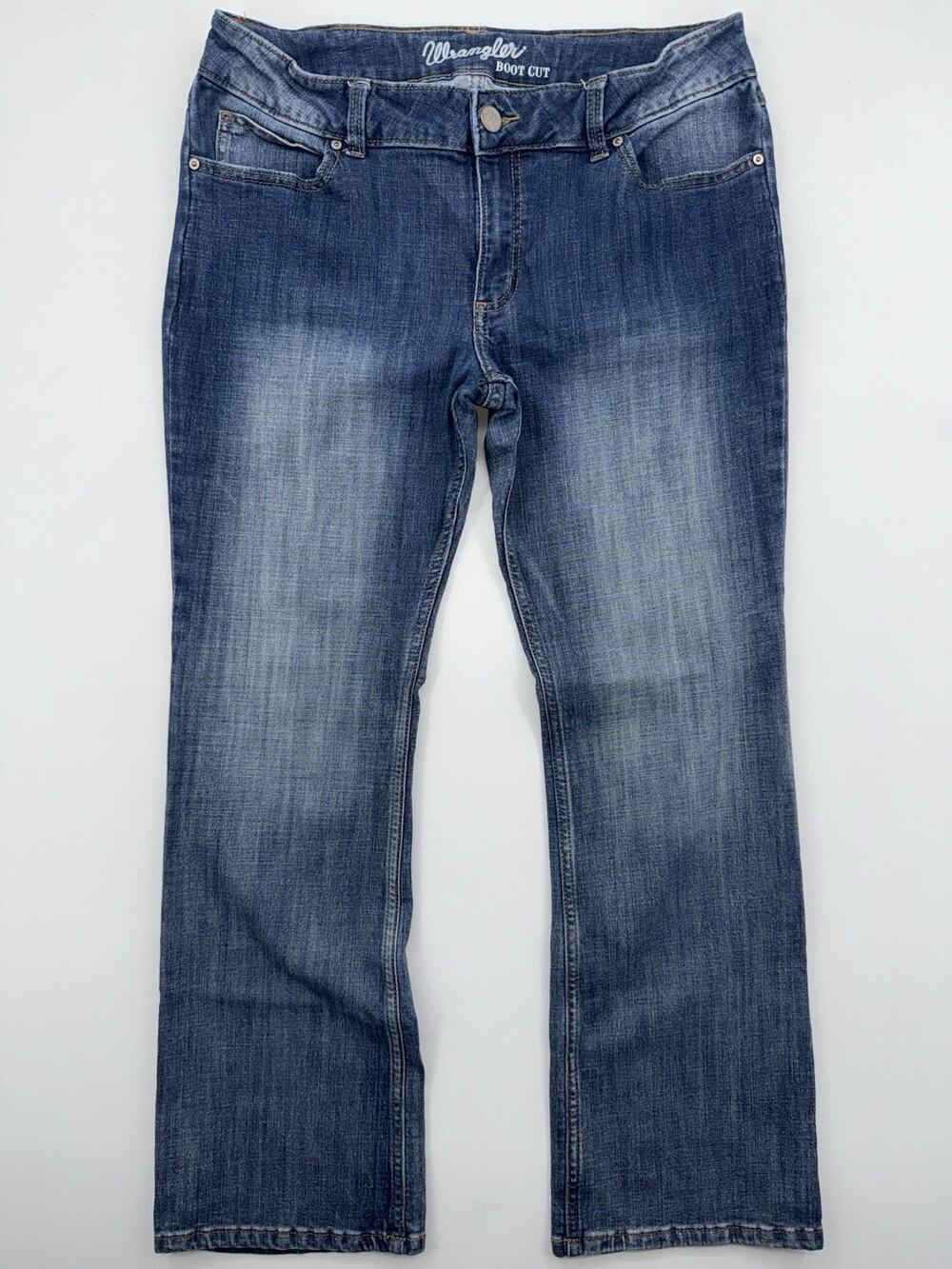 Wrangler Women Jeans 15x32 Blue Denim Bootcut 31" Inseam